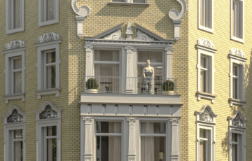 „Hinz&Kunz“ Einmalige 2-Zimmer-Balkon-Wohnung hinter historischer Fassade, 40235 Düsseldorf, Etagenwohnung